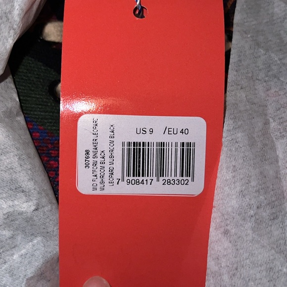 NWT Farm Rio Black Leopard Mushroom Flatform Sneaker - Picture 6 of 6